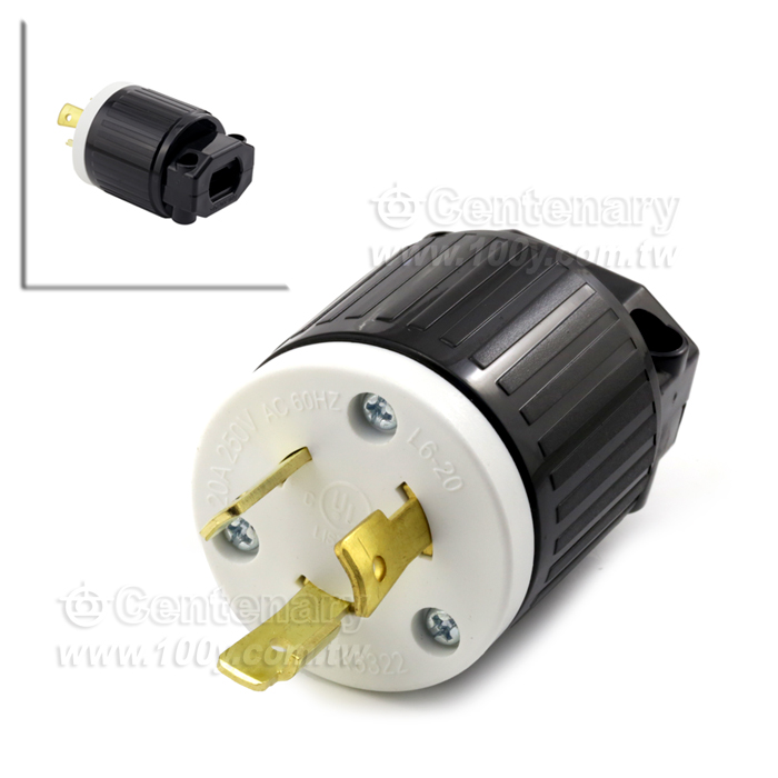 L6-20P 引掛式中間公插 3P20A / 250V - 108608 產品圖片