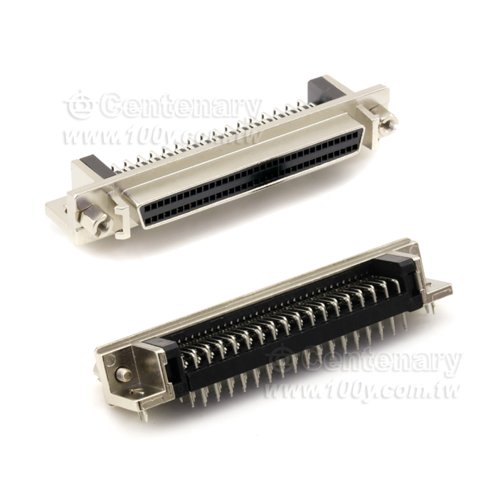 HD-SCSI  孔式母座 68P 90度腳 - 113946 產品圖片