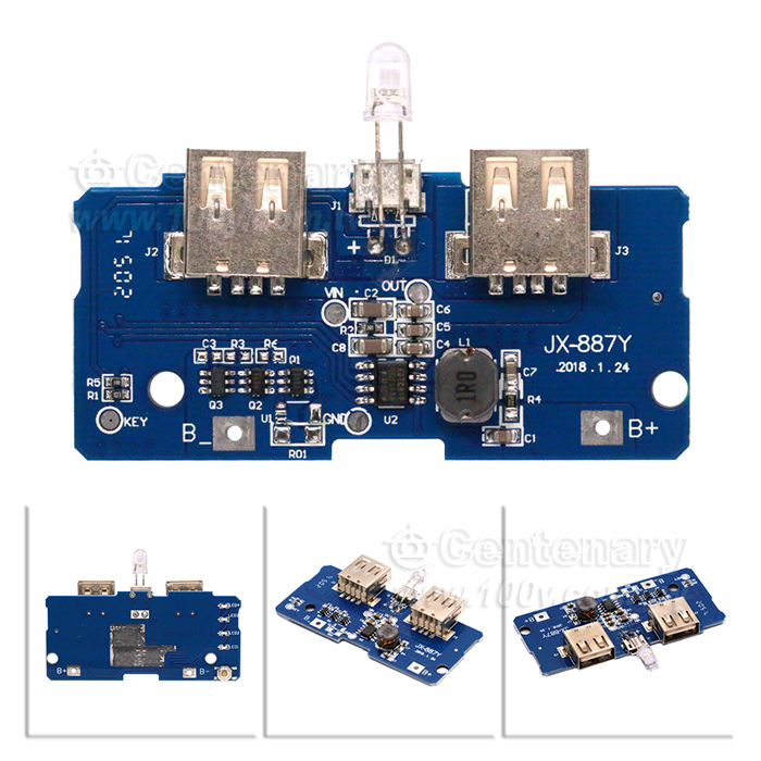 18650電池 3.7V轉5V/2A 升壓模塊 DIY 充電寶/電路板 - 128600 產品圖片
