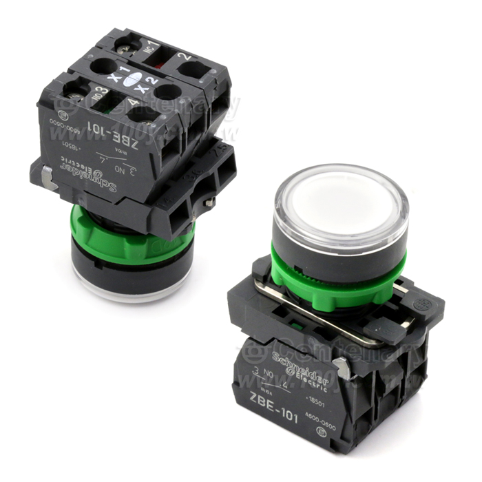 照光按鈕開關 LED24V 白色 - 130144 產品圖片