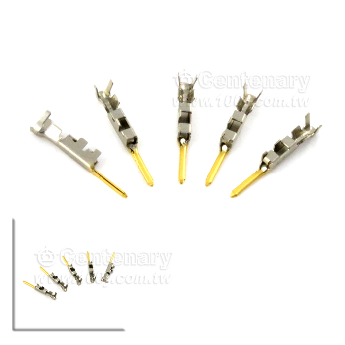 D-1000公端子，S 30AWG，鍍金 7.87µin - 163089 產品圖片