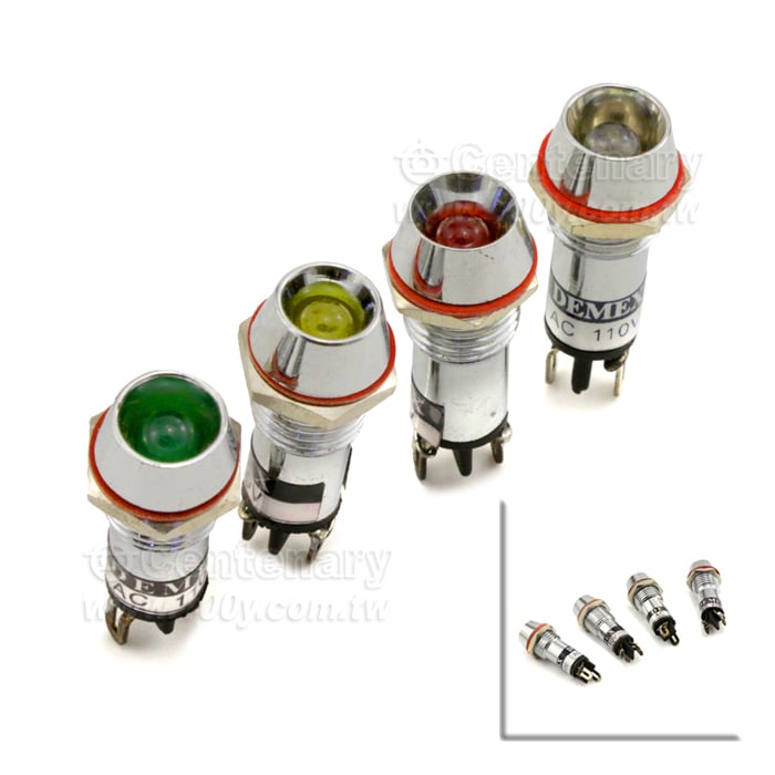 M10 LED燈附電阻 110V 綠