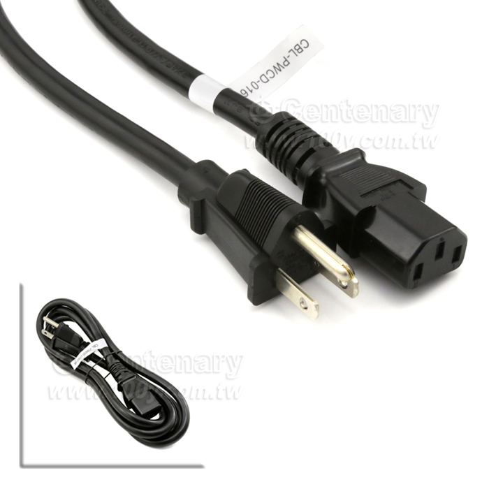 3P 16AWG Computer Power Cord - 130962 Product Image