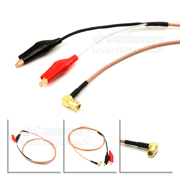 TEST LEAD-SMB(F) elbow Crocodile clip CABLE  L:0.5M