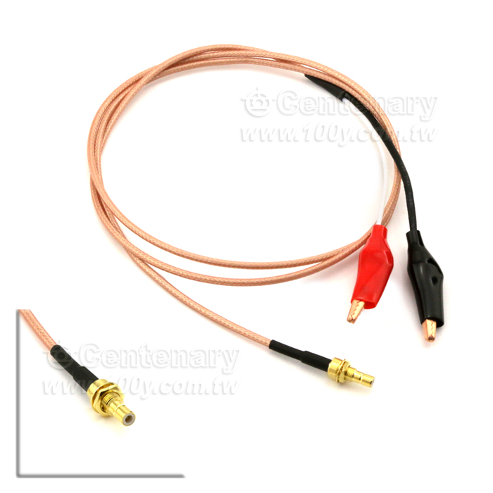 TEST LEAD-SMB(M)  Crocodile clip CABLE  L:1M