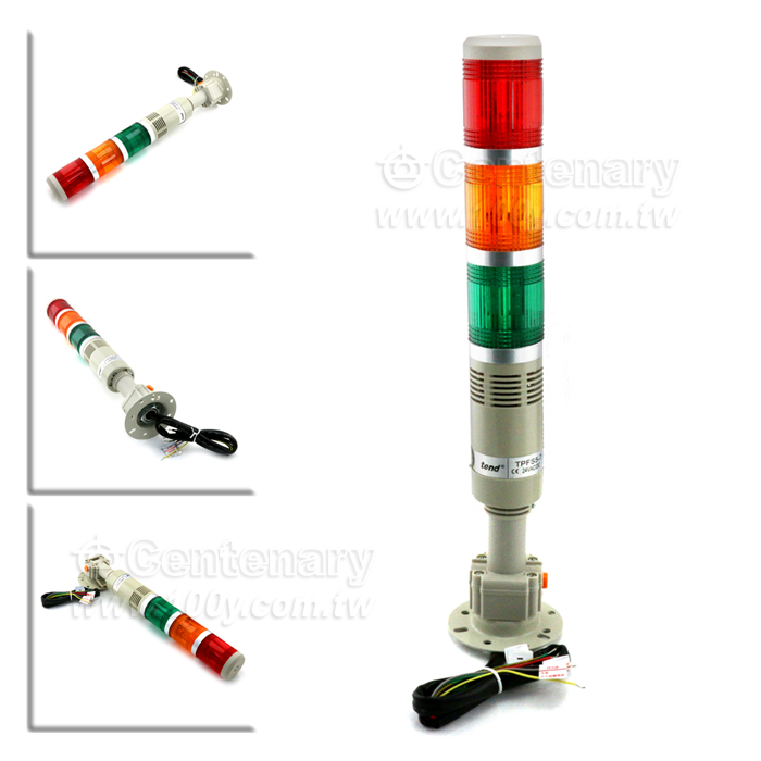 φ50 可拆式三層閃光蜂鳴警示燈 LED24V - 132525 產品圖片