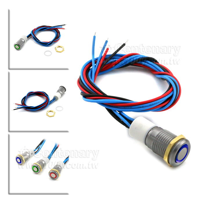 Φ12mm不銹鋼 LED: 綠色 - 134358 產品圖片