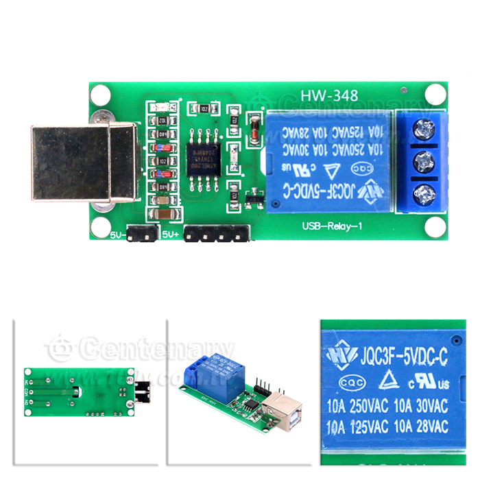 5V免驅 USB/PC控制開關 1路繼電器模塊	 - 136167 產品圖片