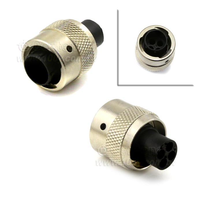 Standard Circular Connector 4P Straight Pin Plug Shell Size 10 - 100183 Product Image