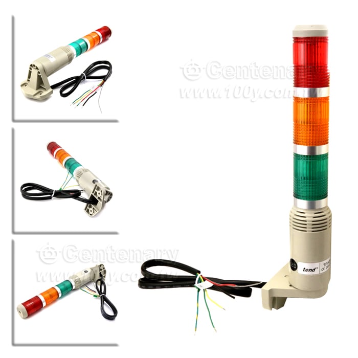 φ40 側掛式三層蜂鳴警示燈 紅橙綠 LED 24V - 138955 產品圖片