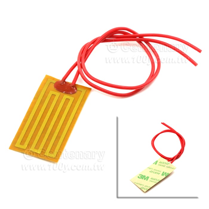 聚酰亞胺加熱膜 背膠 尺寸25*50MM 5V/3W    