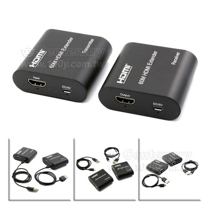HDMI網路延長器轉換器60米無源轉rj45電腦網口網路信號放大器 - 142766 產品圖片