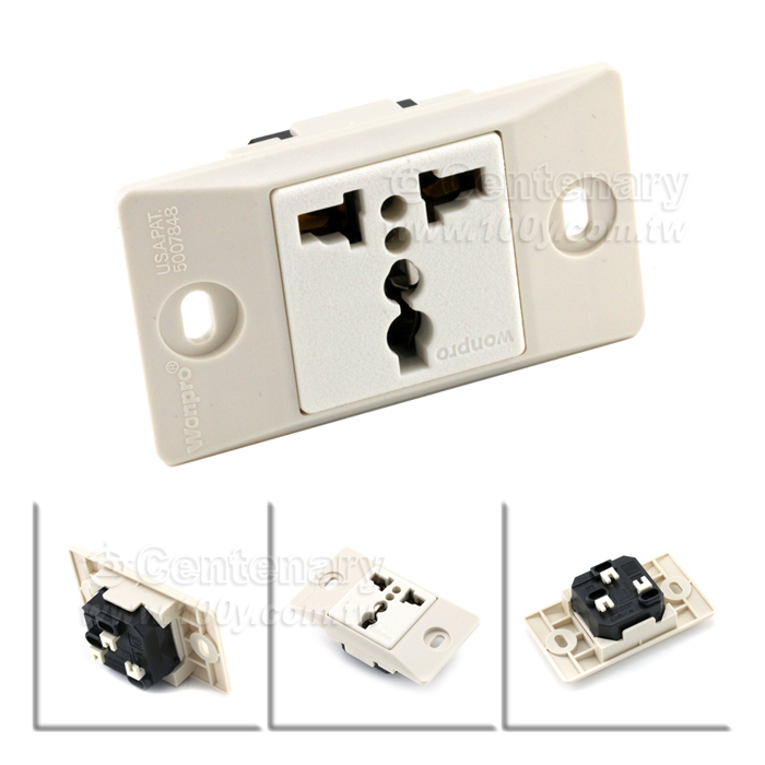 橫式插線式單孔萬用插座20A 250V - 142647 產品圖片