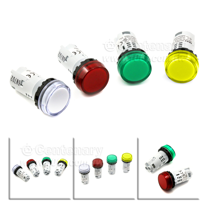 φ22 平頭形指示燈 LED燈泡 綠色 12VAC/DC - 141727 產品圖片