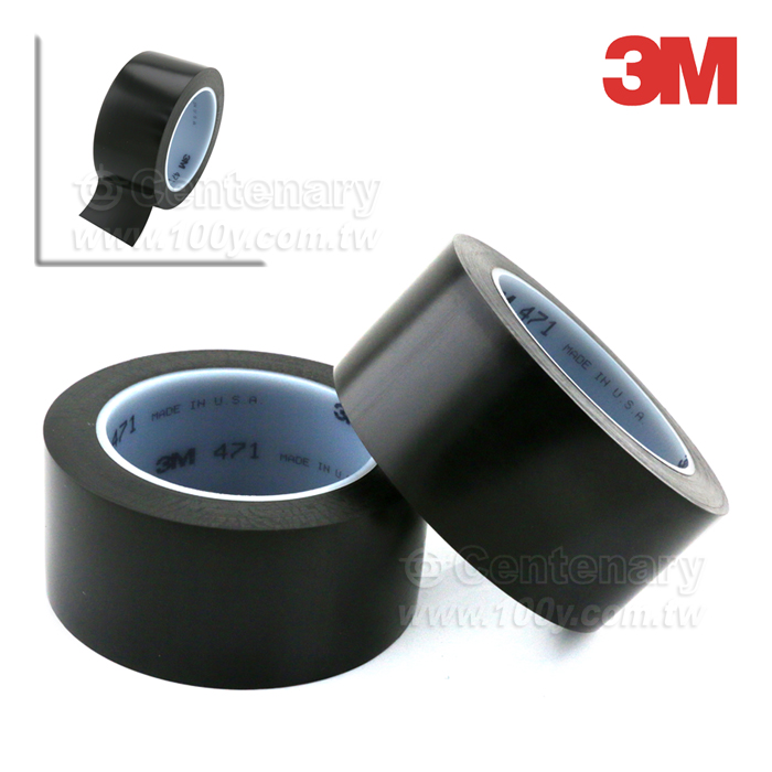 3M單面警示標示劃線膠帶 黑色  30mm*33M - 92211 產品圖片