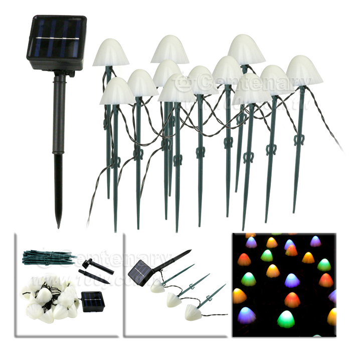 戶外太陽能庭院景觀燈 彩色 20LED  5M - 143574 產品圖片