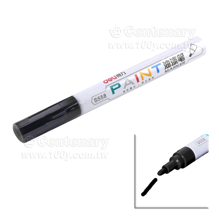 Deli_黑色記號筆 快乾筆 油漆筆 線幅1.4mm - 143662 產品圖片