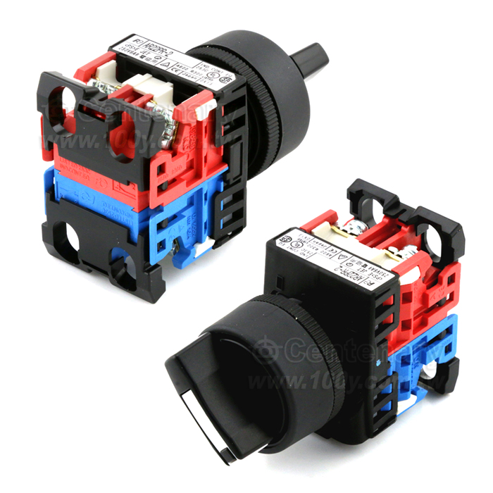 Φ22mm Fuji Electric_二段選擇開關 1NO+1NC (黑色) - 100480 產品圖片