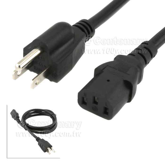 美規電源線-美標插頭轉接C13 2平方 - 144959 產品圖片