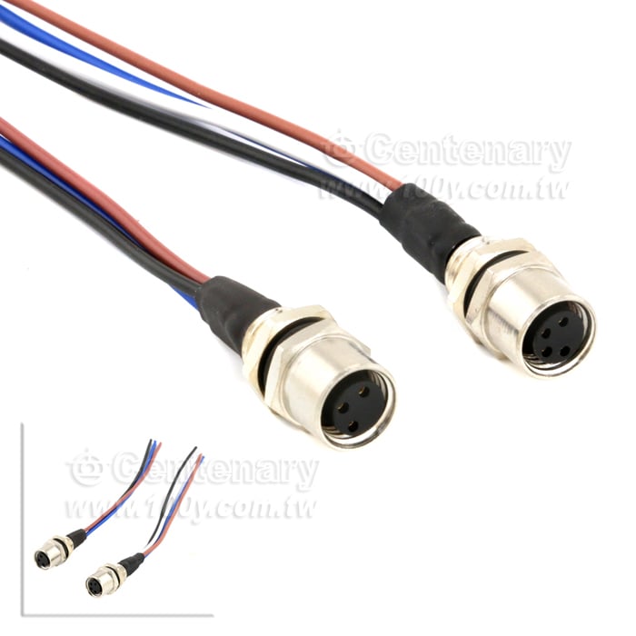 Solder 3P Female Socket_M8 Sensor Waterproof Connector - 145752 Product Image