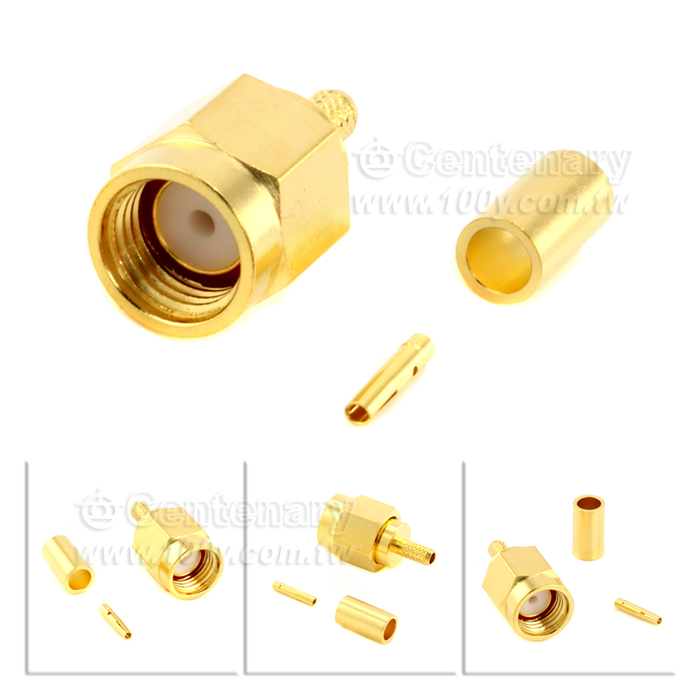 SMA Reverse Polarity Plug Crimp For RD316,RD316-FEP; 6GHz VSWR 1.2 - 146974 Product Image