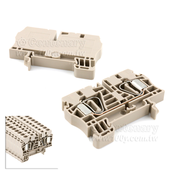 Feed-through terminal, 6 mm2, Tension clamp