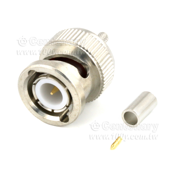 BNC Plug Crimp For RG174,RG188,RG316; 4GHz VSWR 1.25 - 147206 Product Image