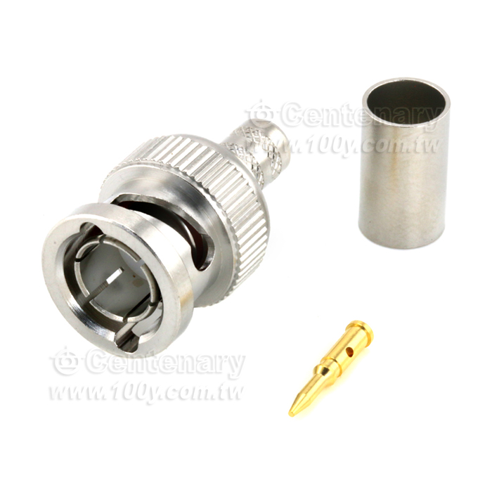 BNC Plug Crimp For RG59; 500MHz VSWR 1.2 - 147208 Product Image