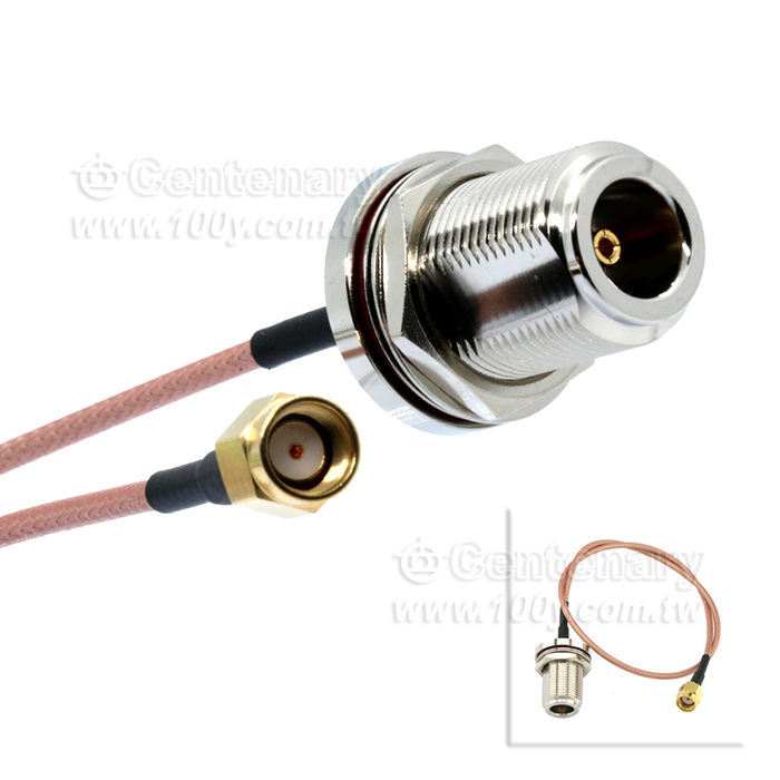 RG316射頻轉接線連接線 SMA內螺內孔轉N母 N母加長 - 148023 產品圖片