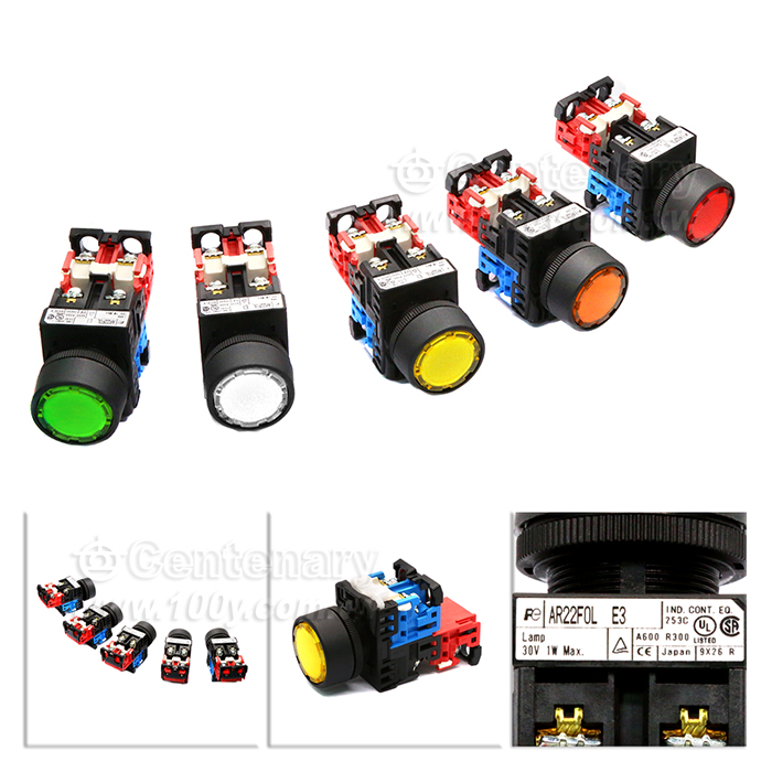 Fuji Electric平頭自復位按鈕開關 橙色1NO+1NC - 149693 產品圖片