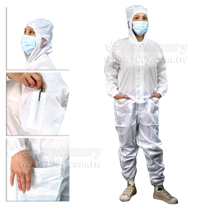 防靜電連體衣-白色-L（不含鞋子） - 147773 產品圖片