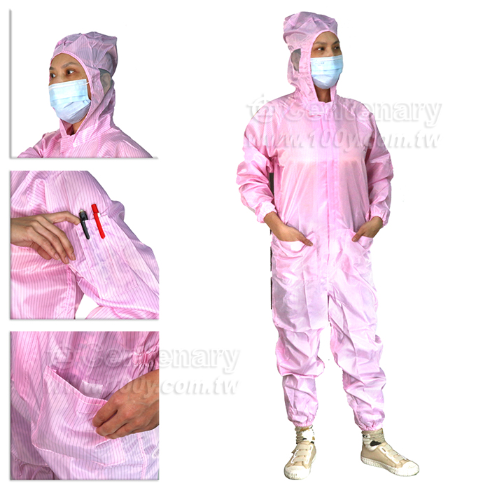 防靜電連體衣-粉色-M（不含鞋子） - 147774 產品圖片