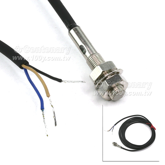 M5微型電感式磁性金屬感應器感測器-PNP NO屏蔽型(平頭) - 144289 產品圖片