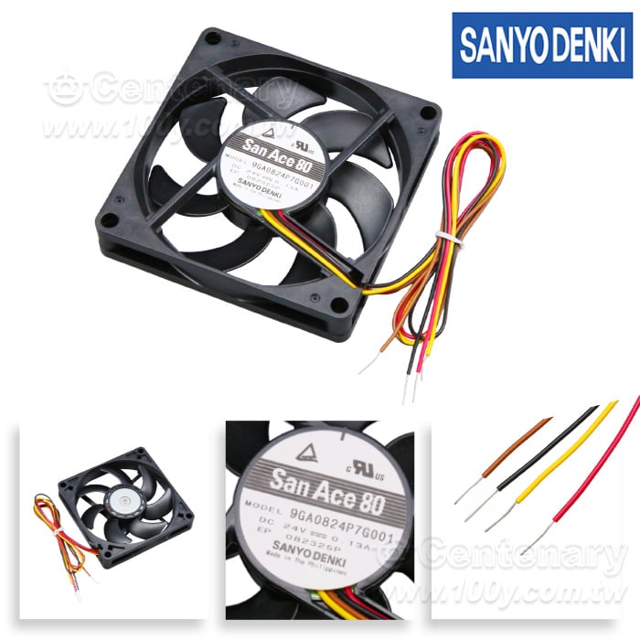 三洋直流風扇 80x80x15mm, 24VDC - 150856 產品圖片