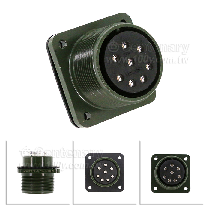 8P Box Mount Receptacle - 44665 Product Image