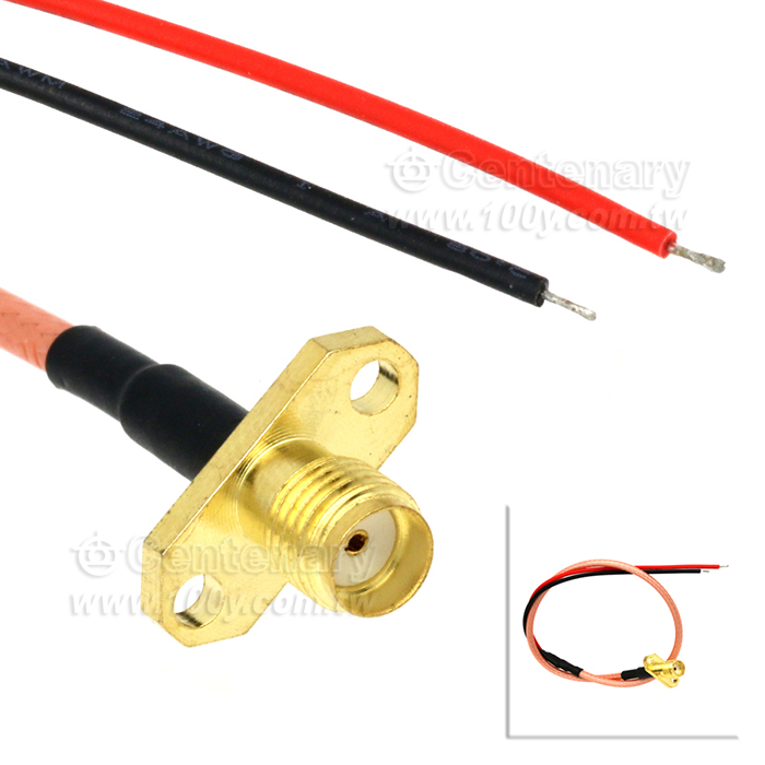 SMA母菱形-電子線-0.3M/SMA轉電子線鍍錫線-轉接線 - 151418 產品圖片