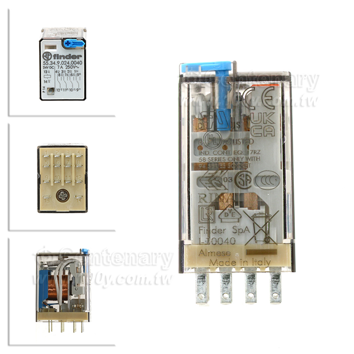 PCB繼電器 4PDT, 24VDC/7A - 59973 產品圖片