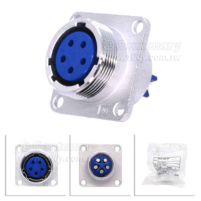 七星航空插头 4P 母插座 30A/250V - 164454 產品圖片