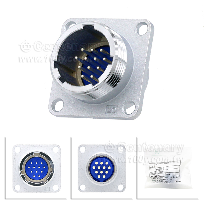 12P 金屬連接器 公座 5A/250V 20mm - 111918 產品圖片
