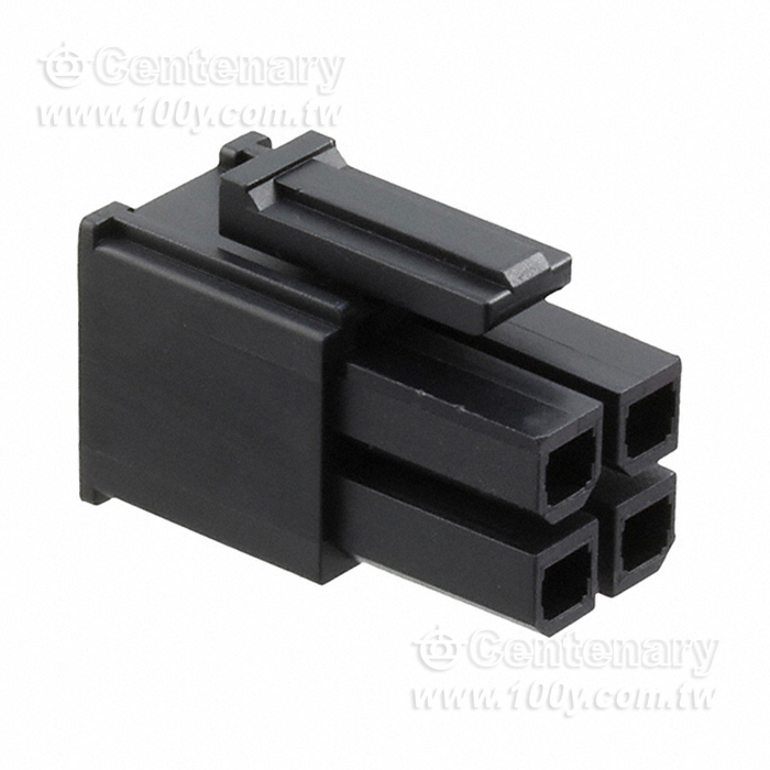 Molex_4P矩形連接器 - 外殼 插座 黑色 0.224"（5.70mm） - 155171 產品圖片