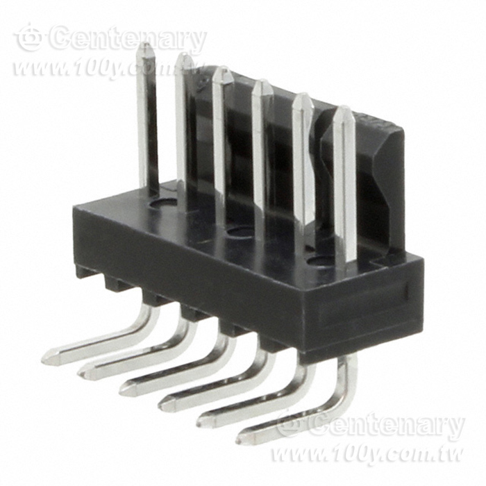 Molex_6P針座連接器 通孔，直角 0.100"（2.54mm） - 155172 產品圖片