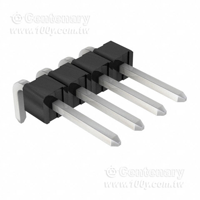 Molex_針座連接器 通孔，直角 4P 0.100"（2.54mm） - 155182 產品圖片