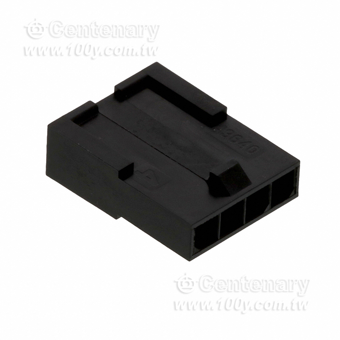 Molex_4P 矩形連接器 - 外殼 插頭 黑色 0.118"（3.00mm） - 155205 產品圖片
