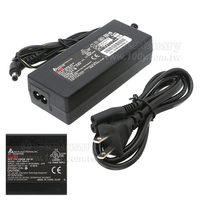 台達_12V/3A 電源適配器 - 154741 產品圖片