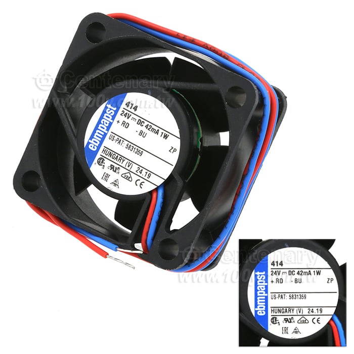 DC風扇方形 5.9 CFM 1W 6000RPM 18.0dB（A） 2引線