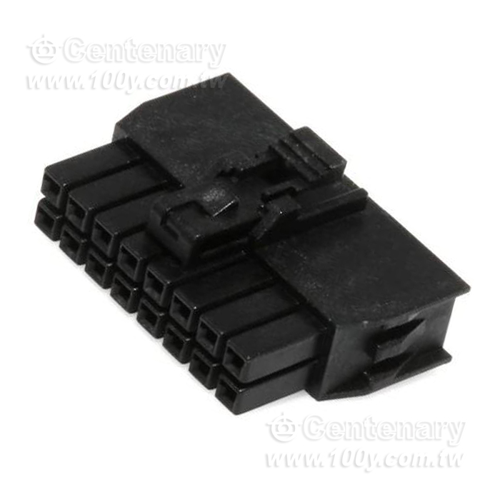 16 矩形連接器 - 外殼 插座 黑色 0.098"（2.50mm） - 156254 產品圖片