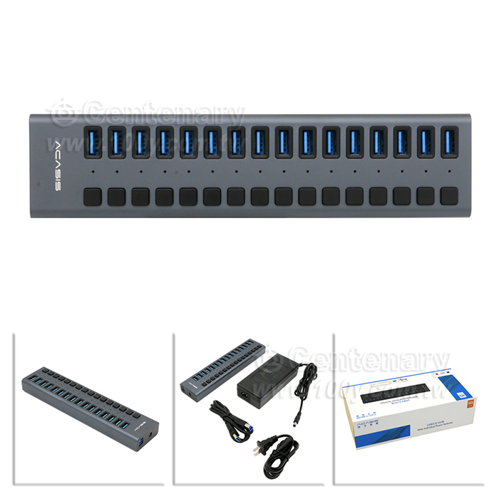 Acasis USB3.0分線器帶電源16口 - 155781 產品圖片