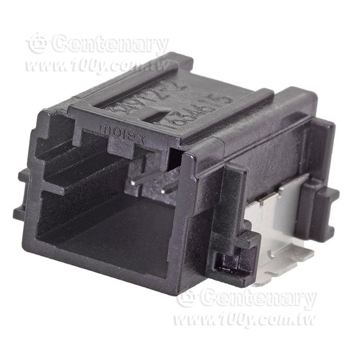 Molex_汽車連接器 Mini50 UNSLD RA HDR 2CKT S/R BLK POL A - 156868 產品圖片