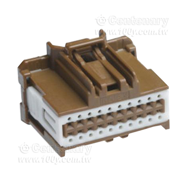 Molex汽車連接器STAC64 ASSY R/A RCPT 16 CKT BRN POL C - 158204 產品圖片