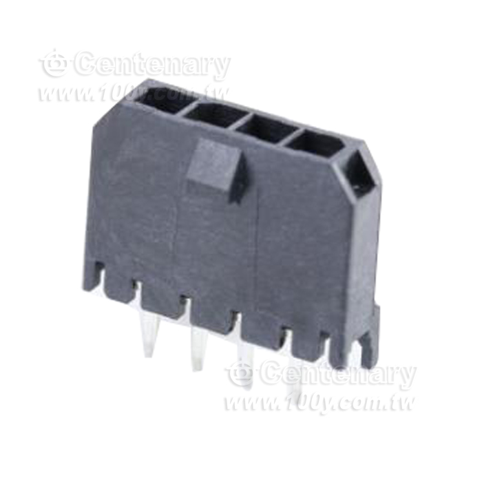 Molex集管和線殼MicroFit 3.0 SR V TH Peg 15Au 4Ckt - 158261 產品圖片